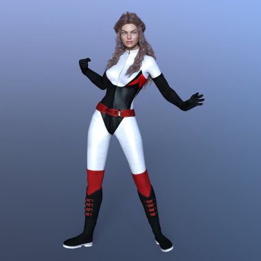 bir kadın savaşçı 3d cg render