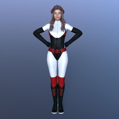 bir kadın savaşçı 3d cg render