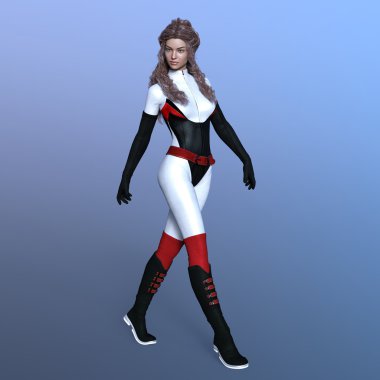 bir kadın savaşçı 3d cg render