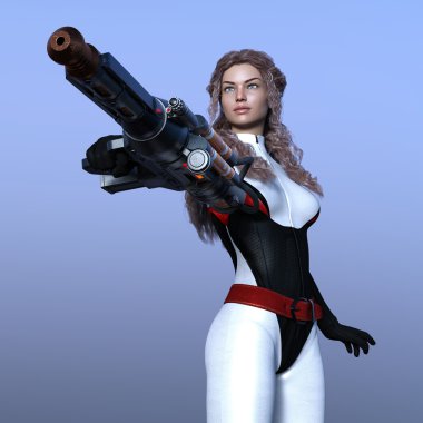 bir kadın savaşçı 3d cg render