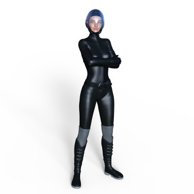 3d cg işleme süper bir kadın