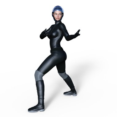 3d cg işleme süper bir kadın