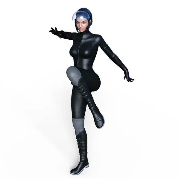 3D CG representación de una super mujer — Foto de Stock