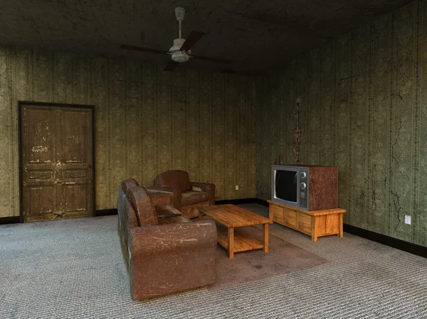 3D-cg rendering van woonkamer — Stockfoto
