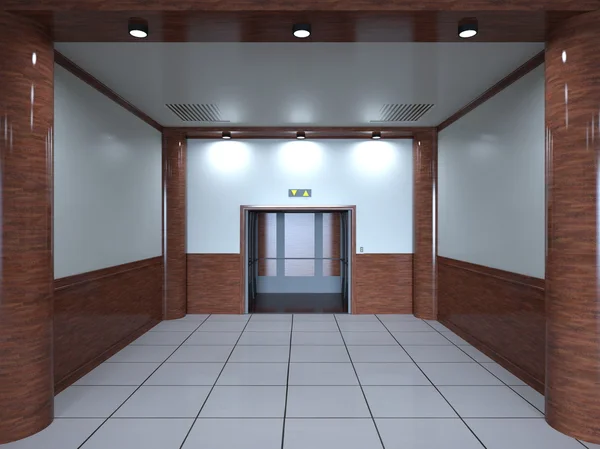 3D CG rendering of elevator passage — Stock Photo, Image