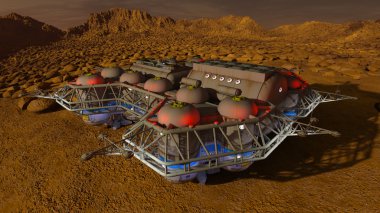 3d cg işleme bir uzay istasyonu