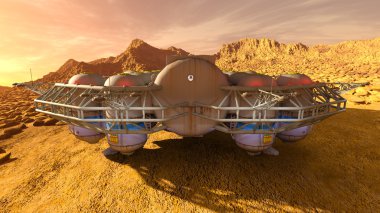 3d cg işleme bir uzay istasyonu