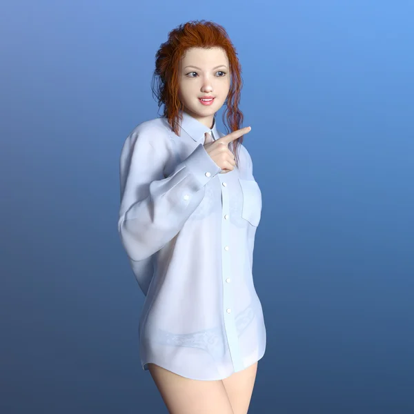 3D CG representación de una mujer joven —  Fotos de Stock