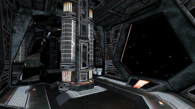 3d cg işleme bir uzay istasyonu