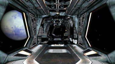 3d cg işleme bir uzay istasyonu