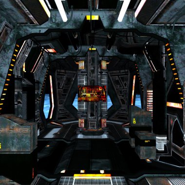 3d cg işleme bir uzay istasyonu