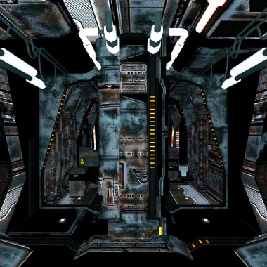 3d cg işleme bir uzay istasyonu