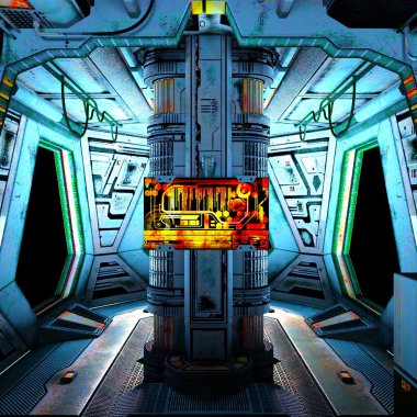 3d cg işleme bir uzay istasyonu