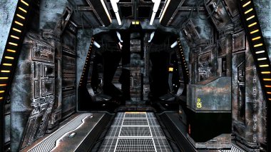 3d cg işleme bir uzay istasyonu