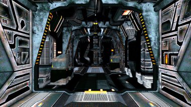 3d cg işleme bir uzay istasyonu