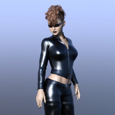 bir kadın savaşçı 3d cg render