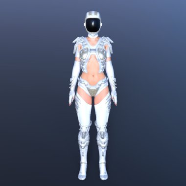 bir kadın savaşçı 3d cg render