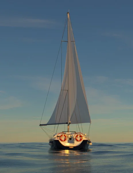 Rendering 3D CG di uno yacht — Foto Stock