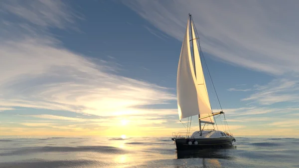 Rendering 3D CG di uno yacht — Foto Stock