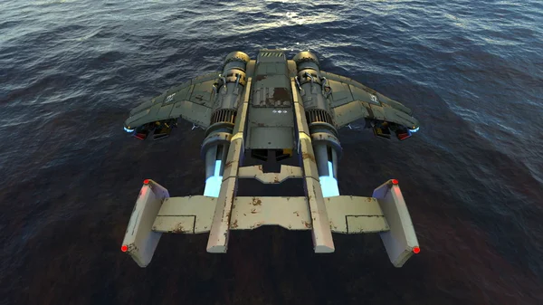3D cg Darstellung eines Kampfflugzeugs — Stockfoto