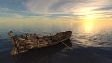 bir teknenin 3d cg işleme