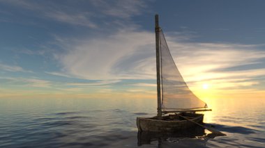 bir yat 3d cg render