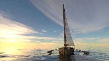 bir yat 3d cg render