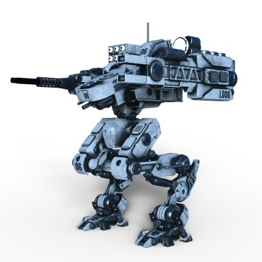 bir savaş robotu 3d cg render