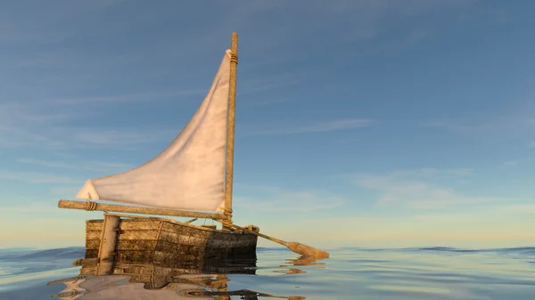 3D cg-rendering av en yacht — Stockfoto