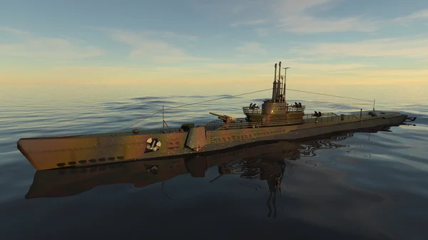 3D cg-rendering av en ubåt — Stockfoto