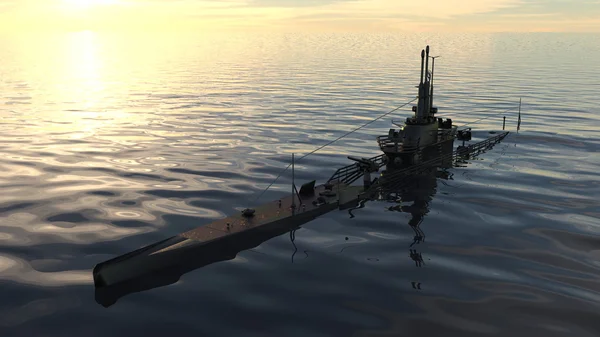 潜水艦の 3 d cg のレンダリング — ストック写真