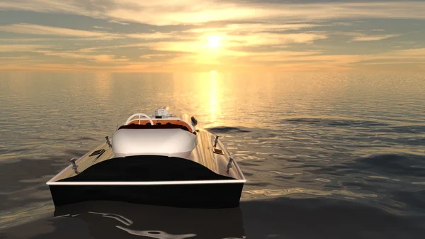 モーター ボートの 3 d cg のレンダリング — ストック写真