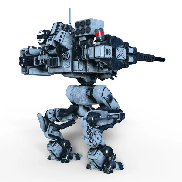 3D CG rendering of a battle robot — Stock Photo, Image