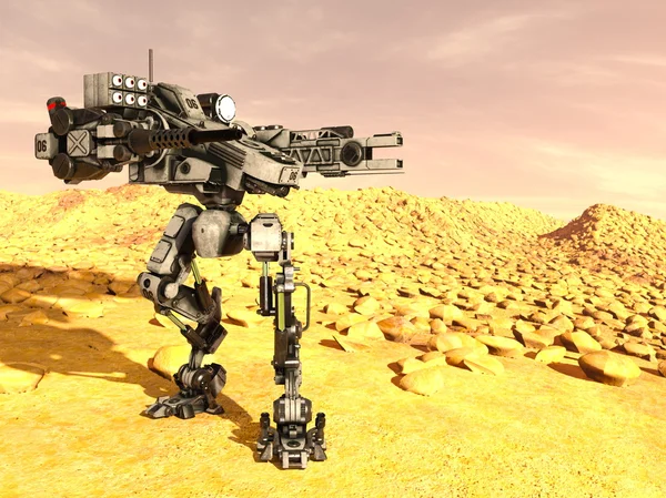 Renderowania 3D cg robota bitwy — Zdjęcie stockowe