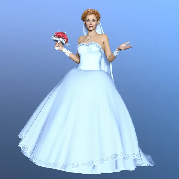 3D CG rendering of a bride — Stock Photo, Image