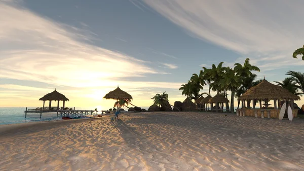 3D CG рендеринг острова — стоковое фото