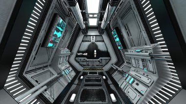 3d cg işleme bir uzay istasyonu