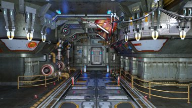 3d cg işleme bir uzay istasyonu