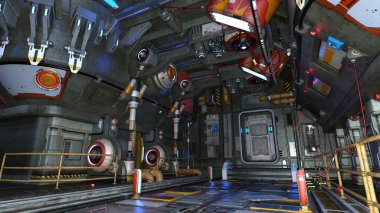 3d cg işleme bir uzay istasyonu