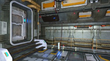 3d cg işleme bir uzay istasyonu