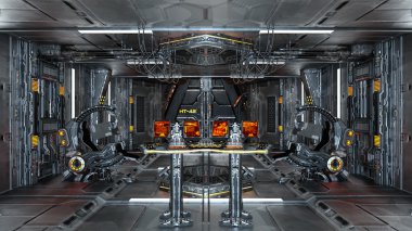 kontrol odası 3d cg render