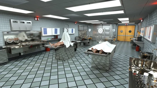 遺体安置所の 3 d cg のレンダリング — ストック写真