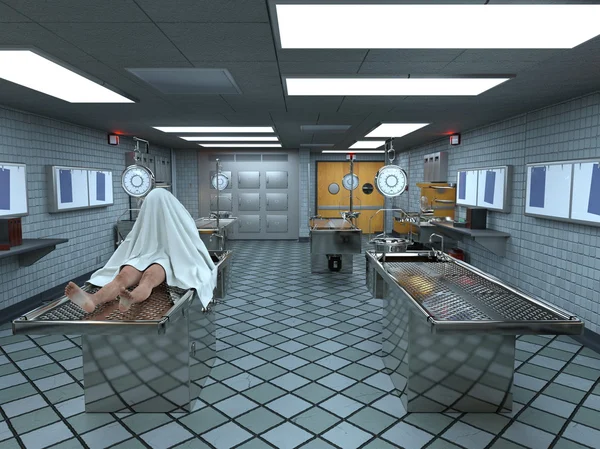 3D CG representación de la morgue —  Fotos de Stock
