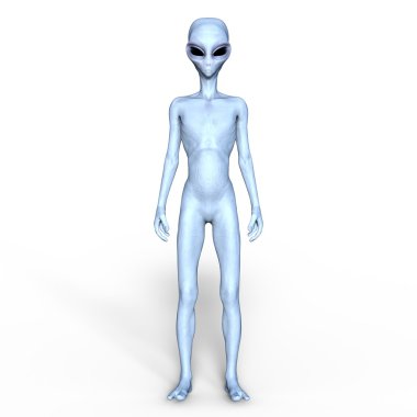 bir uzaylı 3d cg işleme