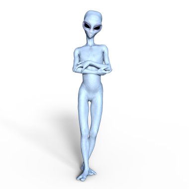 bir uzaylı 3d cg işleme