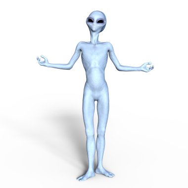 bir uzaylı 3d cg işleme