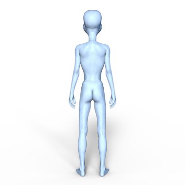 bir uzaylı 3d cg işleme