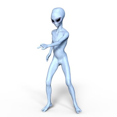 bir uzaylı 3d cg işleme