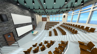 kongre salonu 3d cg render