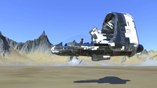 3D-cg rendering van een ruimteschip — Stockfoto